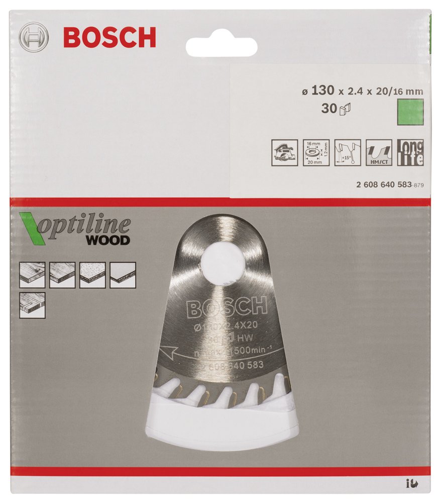 Bosch PRO Wood Daire Test. Bıç. 130*20/16 mm 30 D E