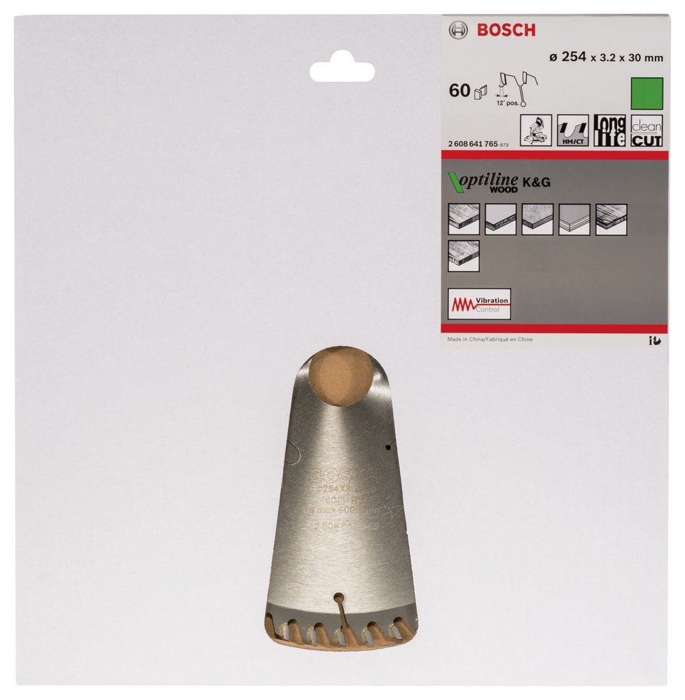Bosch PRO Wood Daire Test. Bıç. 254*30 mm 60 D G