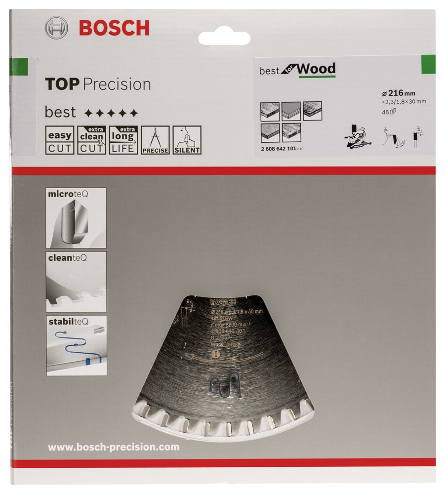 Bosch BFW Daire Test.Bıç. 216*30 mm 48 D G