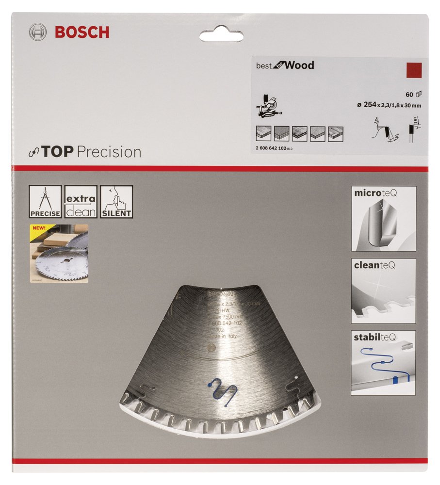 Bosch BFW Daire Test.Bıç. 254*30 mm 60 D G