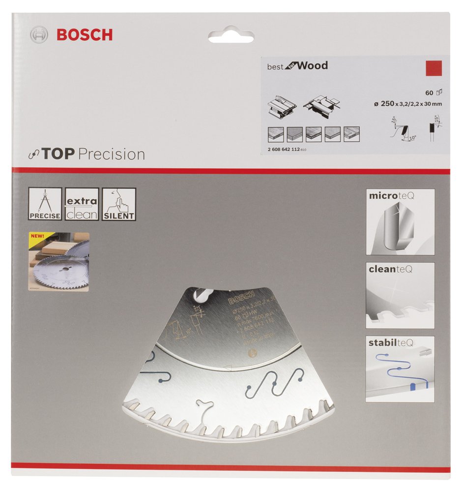 Bosch BFW Daire Test.Bıç. 250*30 mm 60 D T