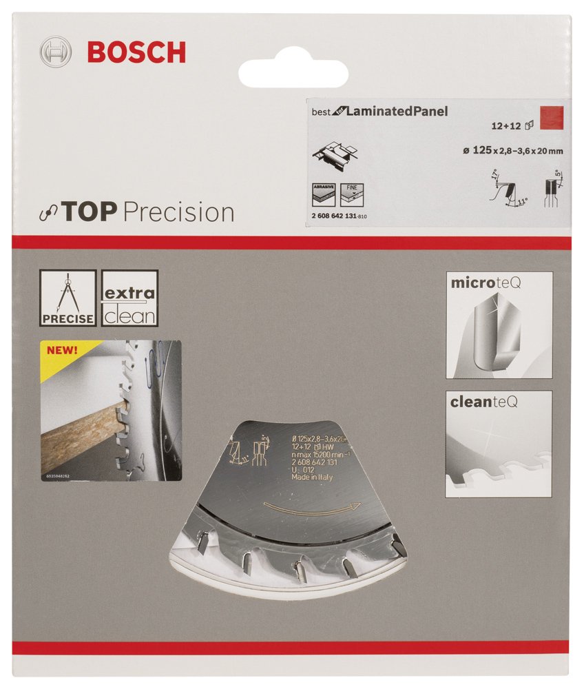 Bosch BLP Daire Test.Bıç. Çiz.125*20 mm12+12 D