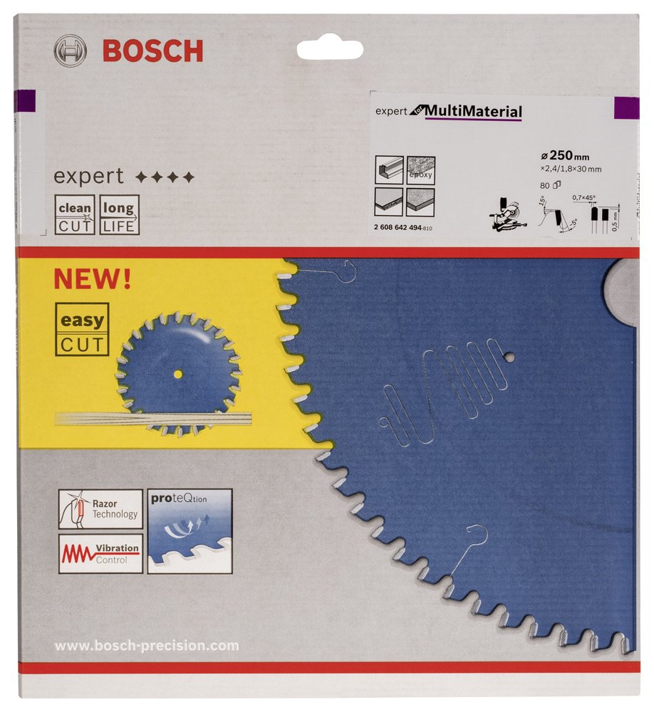 Bosch EXMM Daire Test. Bıç. 250*30 mm 80 D G