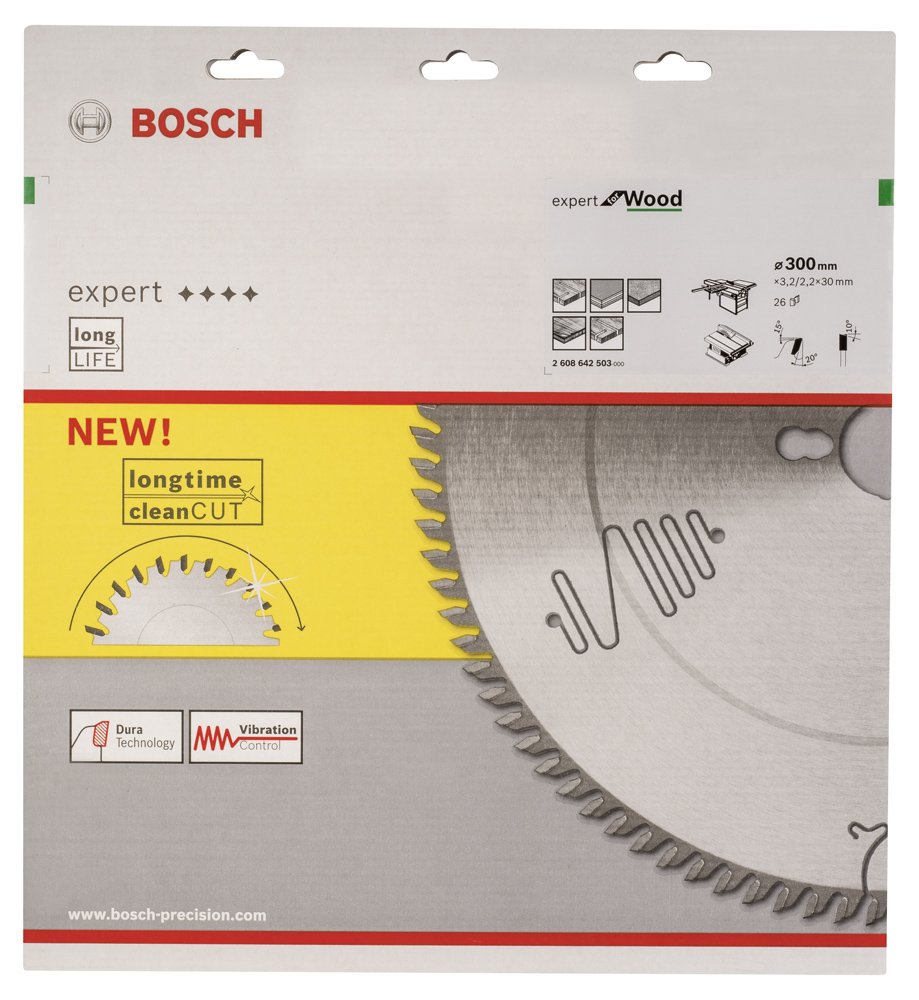 Bosch EXW Daire Test. Bıç. 300*30 mm 26 D T
