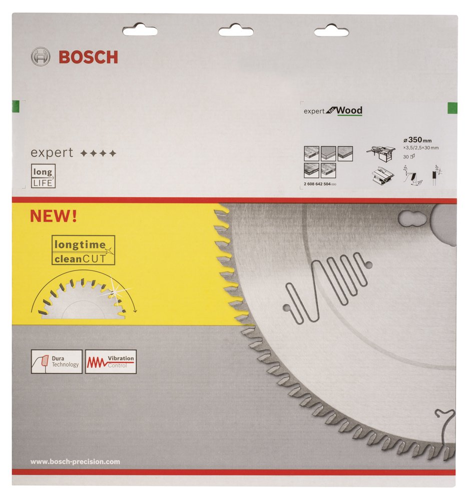 Bosch EXW Daire Test. Bıç. 350*30 mm 30 D T