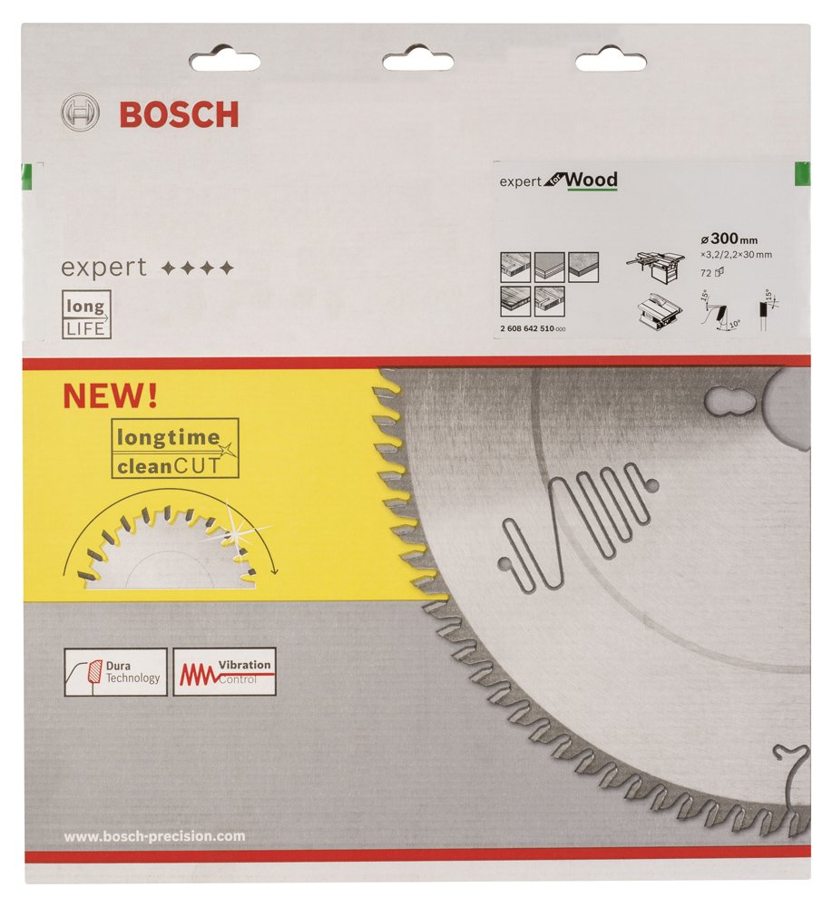 Bosch EXW Daire Test. Bıç. 300*30 mm 72 D T