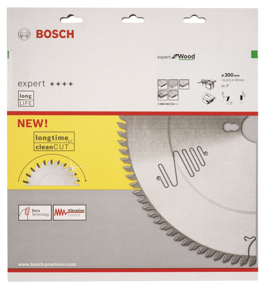 Bosch EXW Daire Test. Bıç. 300*30 mm 96 D T