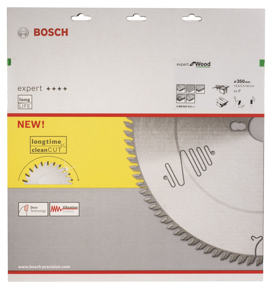 Bosch EXW Daire Test. Bıç. 350*30 mm 54 D T