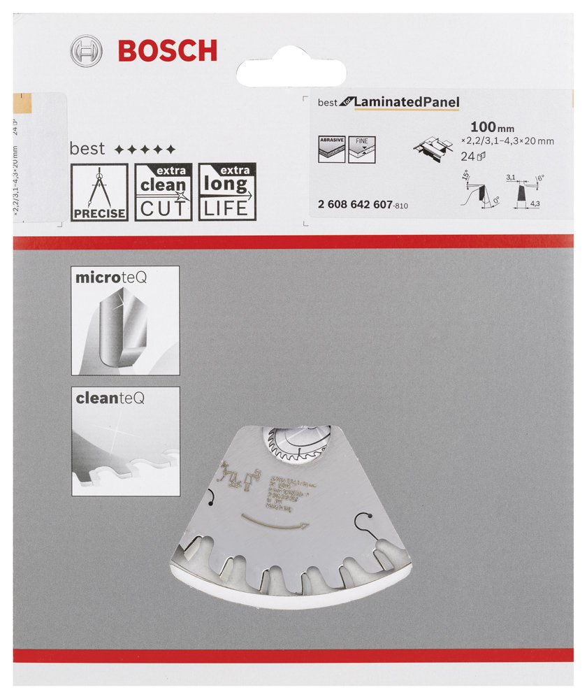 Bosch BLP Daire Test.Bıç. Çiz. 100*20 mm 24 D