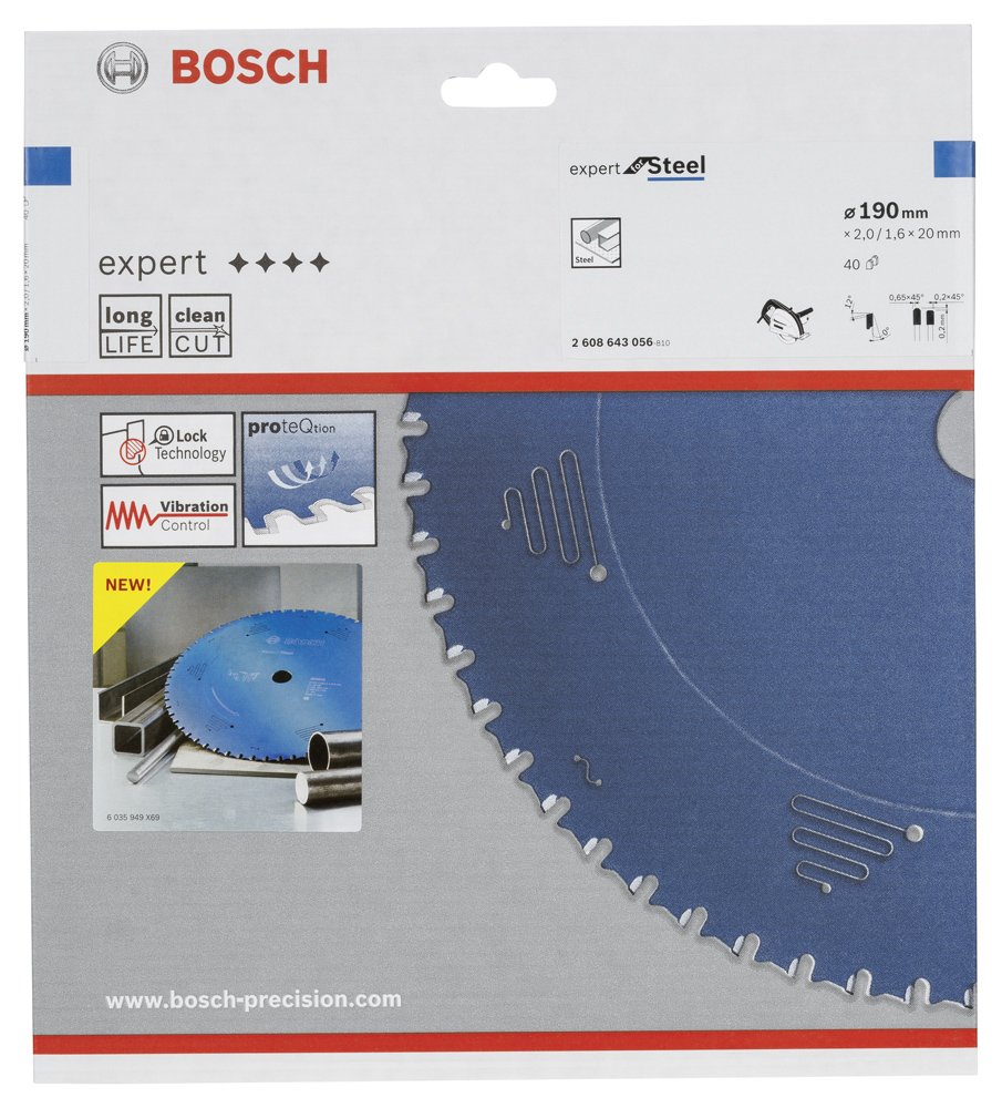Bosch EXST Daire Test. Bıç. 190*20 mm 40 D E