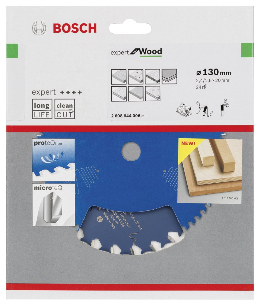 Bosch EXW Daire Test. Bıç. 130*20 mm 24 D E