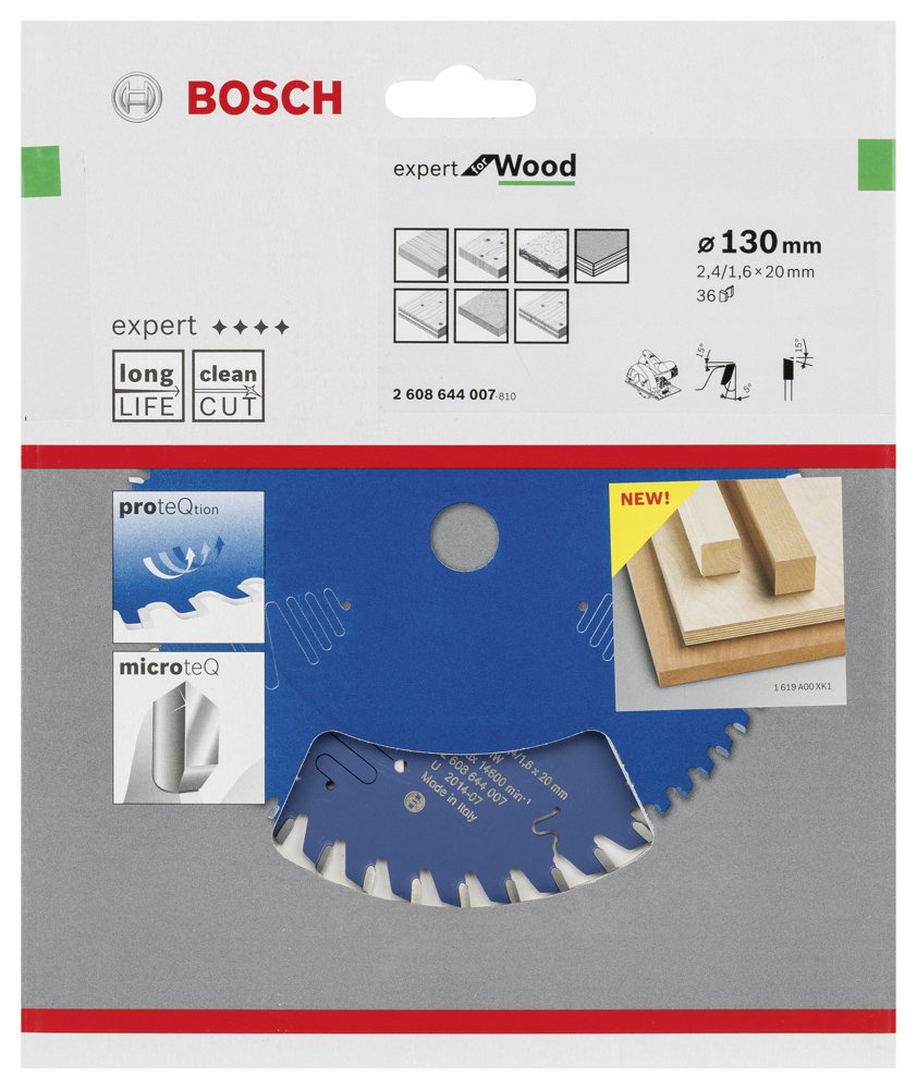 Bosch EXW Daire Test. Bıç. 130*20 mm 36 D E