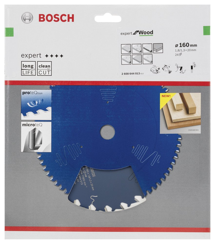 Bosch EXW Daire Test. Bıç. 160*20 mm 24 D E
