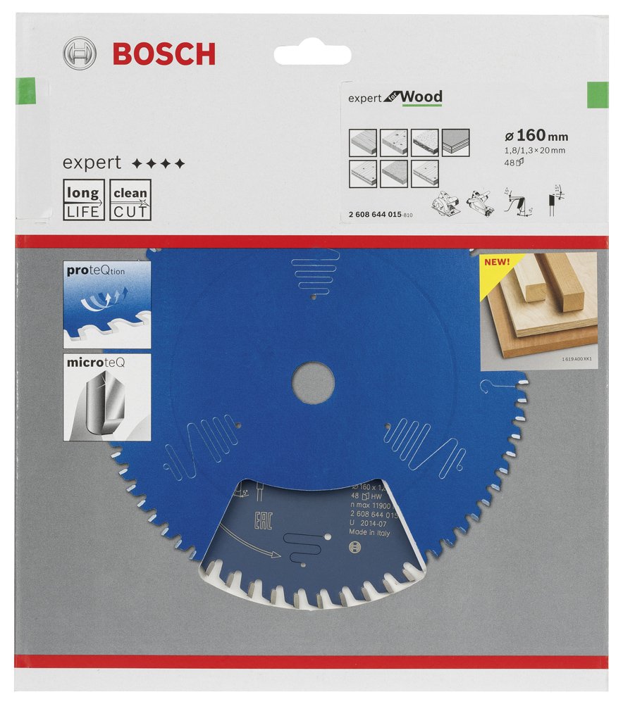 Bosch EXW Daire Test. Bıç. 160*20 mm 48 D E