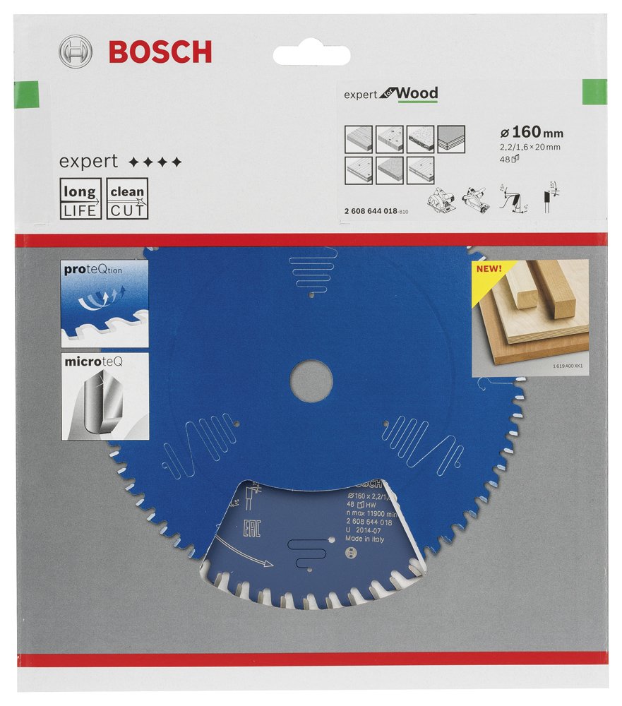 Bosch EXW Daire Test. Bıç. 160*20 mm 48 D E