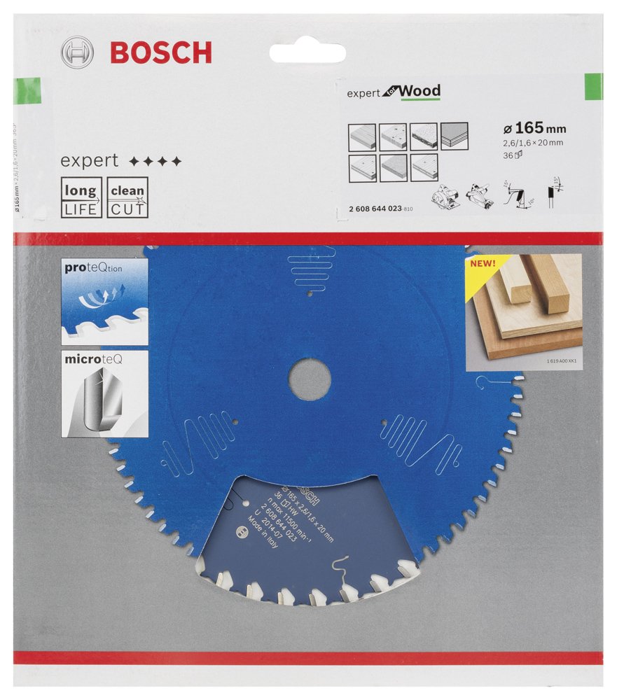 Bosch EXW Daire Test. Bıç. 165*20 mm 36 D E