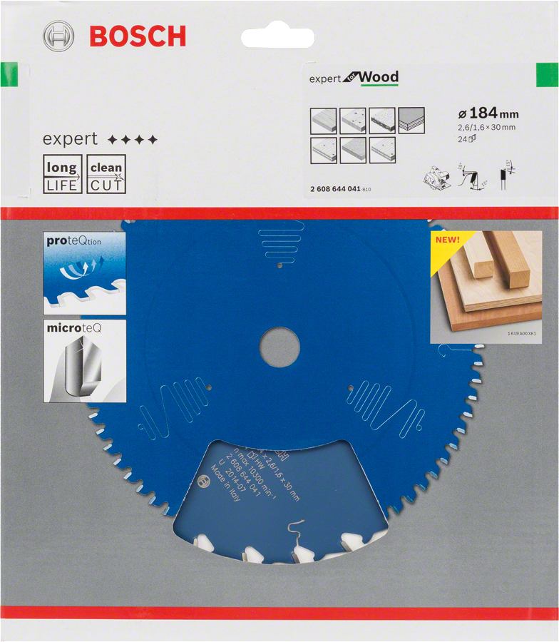 Bosch EXW Daire Test. Bıç. 184*30 mm 24 D E