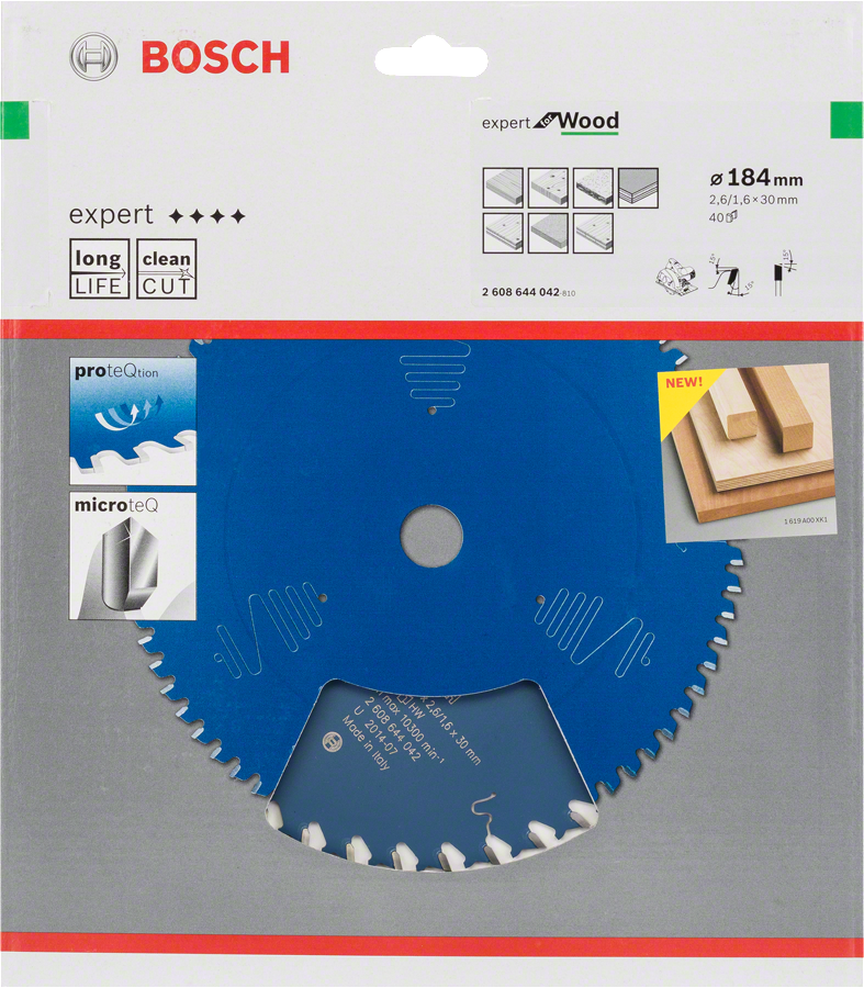 Bosch EXW Daire Test. Bıç. 184*30 mm 40 D E