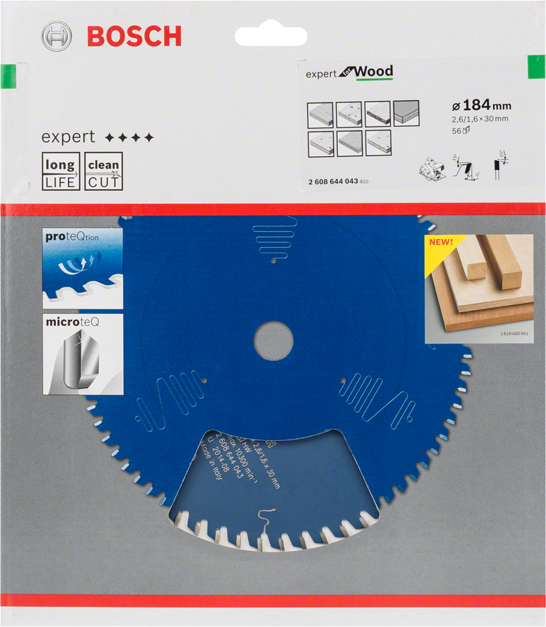 Bosch EXW Daire Test. Bıç. 184*30 mm 56 D E