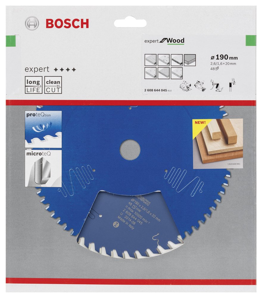 Bosch EXW Daire Test. Bıç. 190*20 mm 48 D E