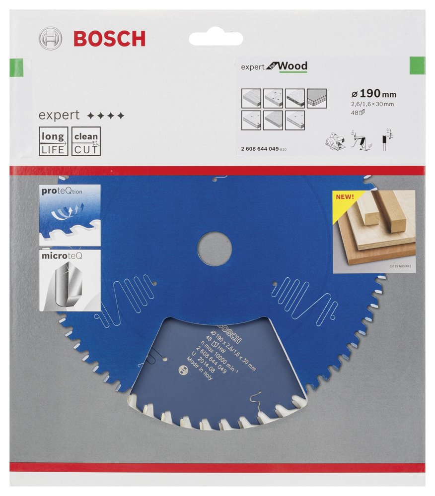 Bosch EXW Daire Test. Bıç. 190*30 mm 48 D E