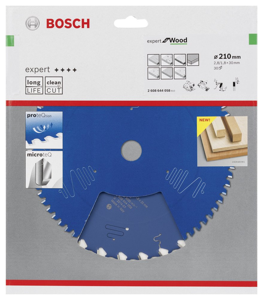 Bosch EXW Daire Test. Bıç. 210*30 mm 30 D E