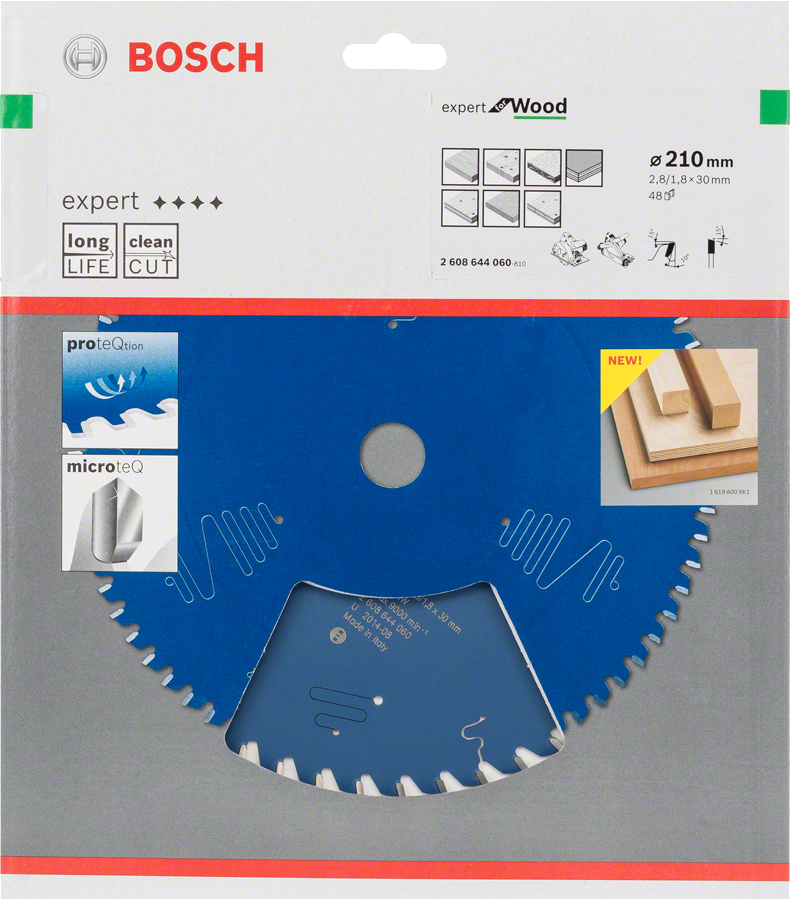 Bosch EXW Daire Test. Bıç. 210*30 mm 48 D E