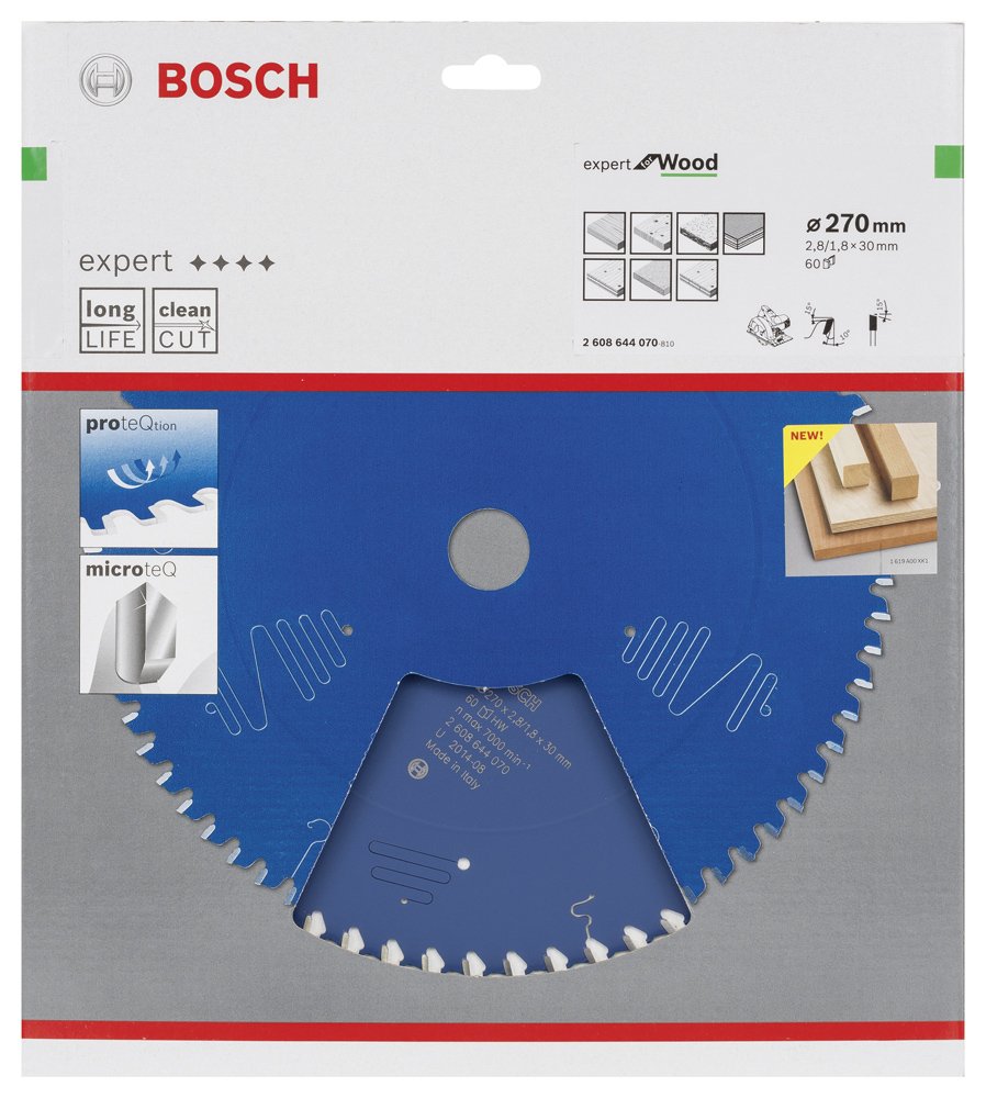 Bosch EXW Daire Test. Bıç. 270*30 mm 60 D E
