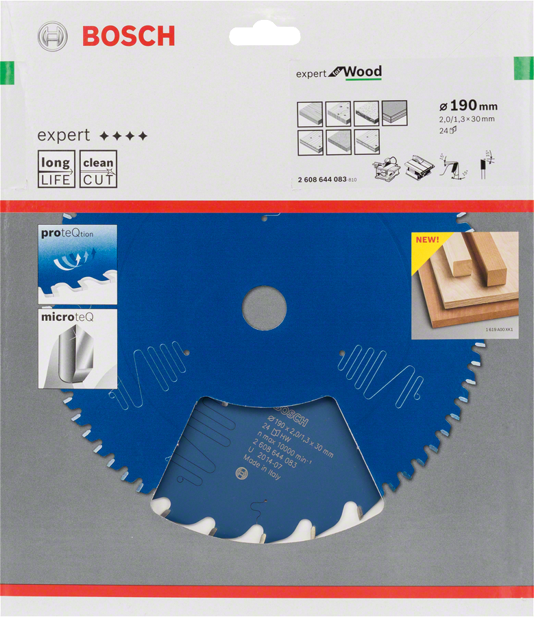 Bosch EXW Daire Test. Bıç. 190*30 mm 24 D T