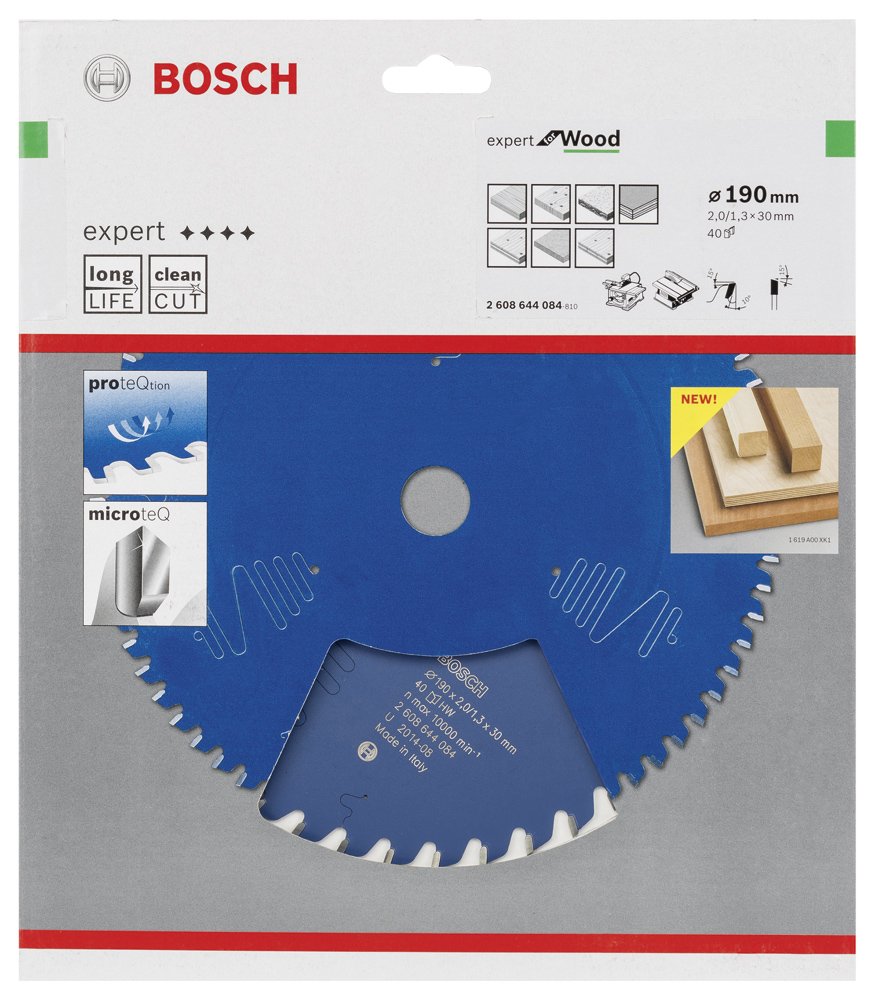 Bosch EXW Daire Test. Bıç. 190*30 mm 40 D T