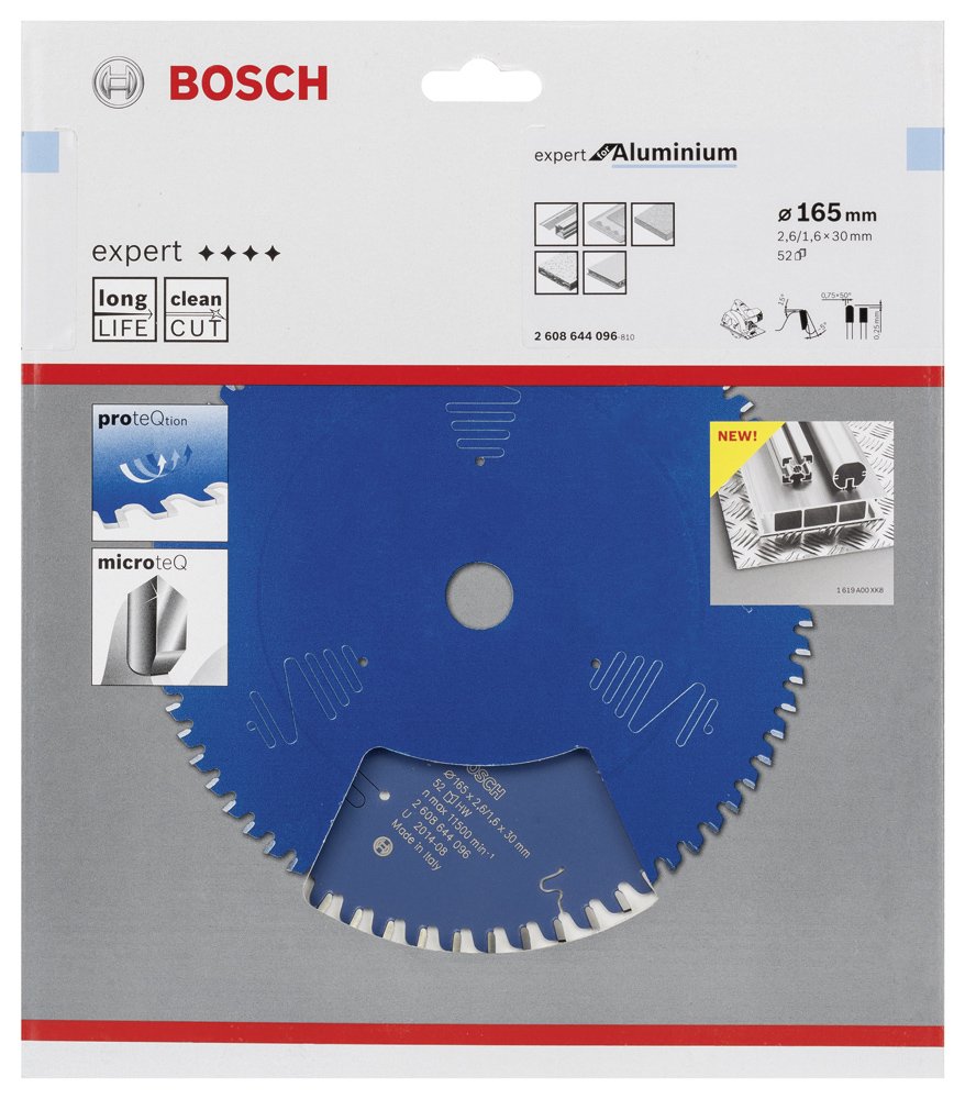 Bosch EXAL Daire Test. Bıç. 165*30 mm 52 D E