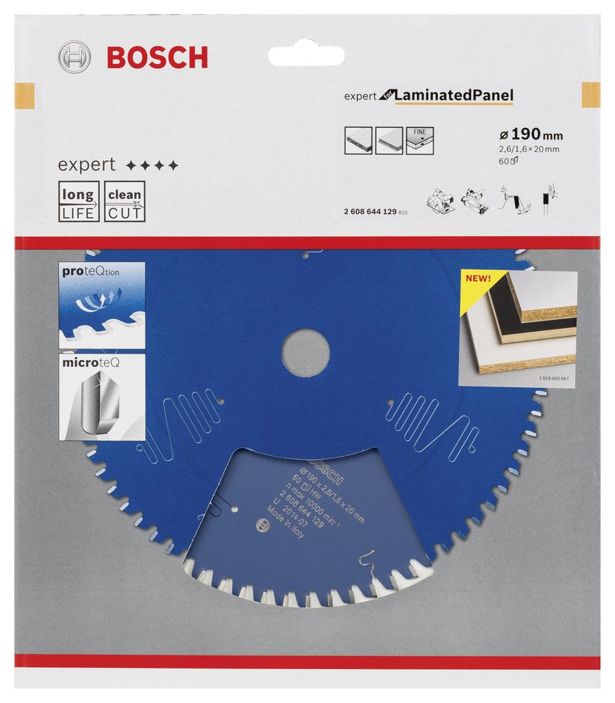 Bosch EXLP Daire Test. Bıç. 190*20 mm 60 D E