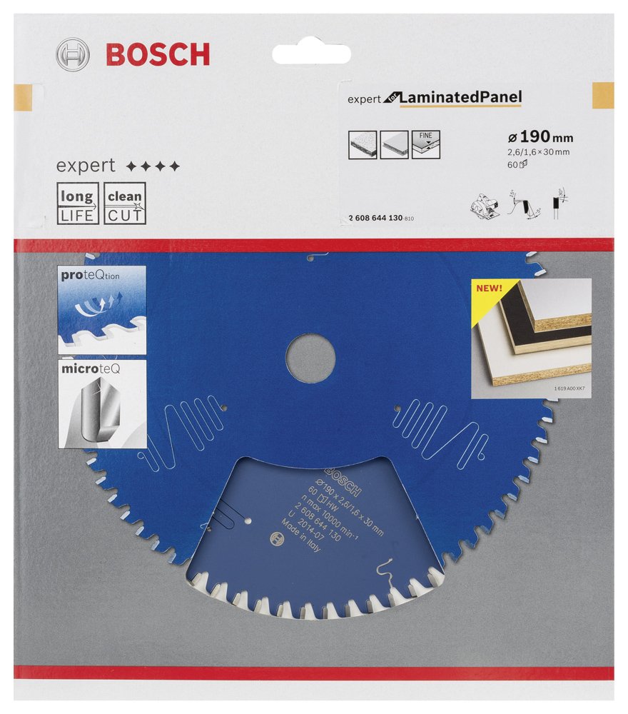Bosch EXLP Daire Test. Bıç. 190*30 mm 60 D E