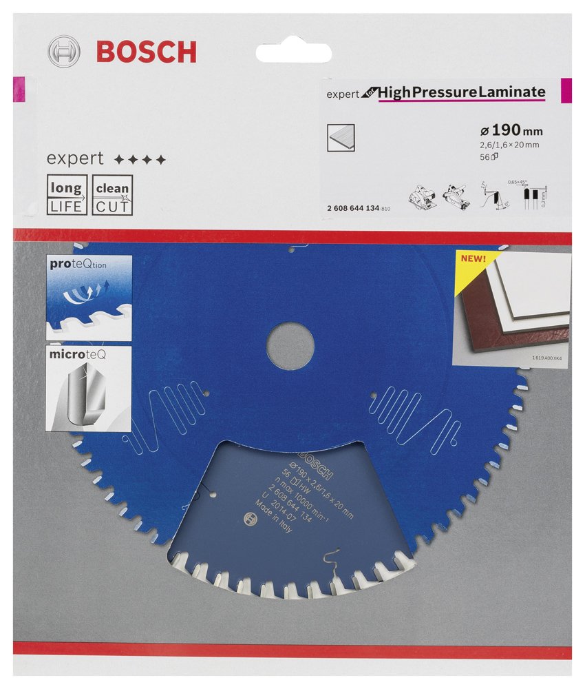Bosch EXHPL Daire Test. Bıç. 190*20 mm 56 D E