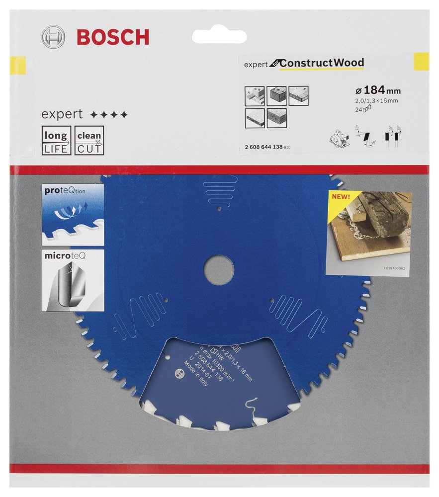 Bosch EXCW Daire Test. Bıç. 184*16 mm 24 D E