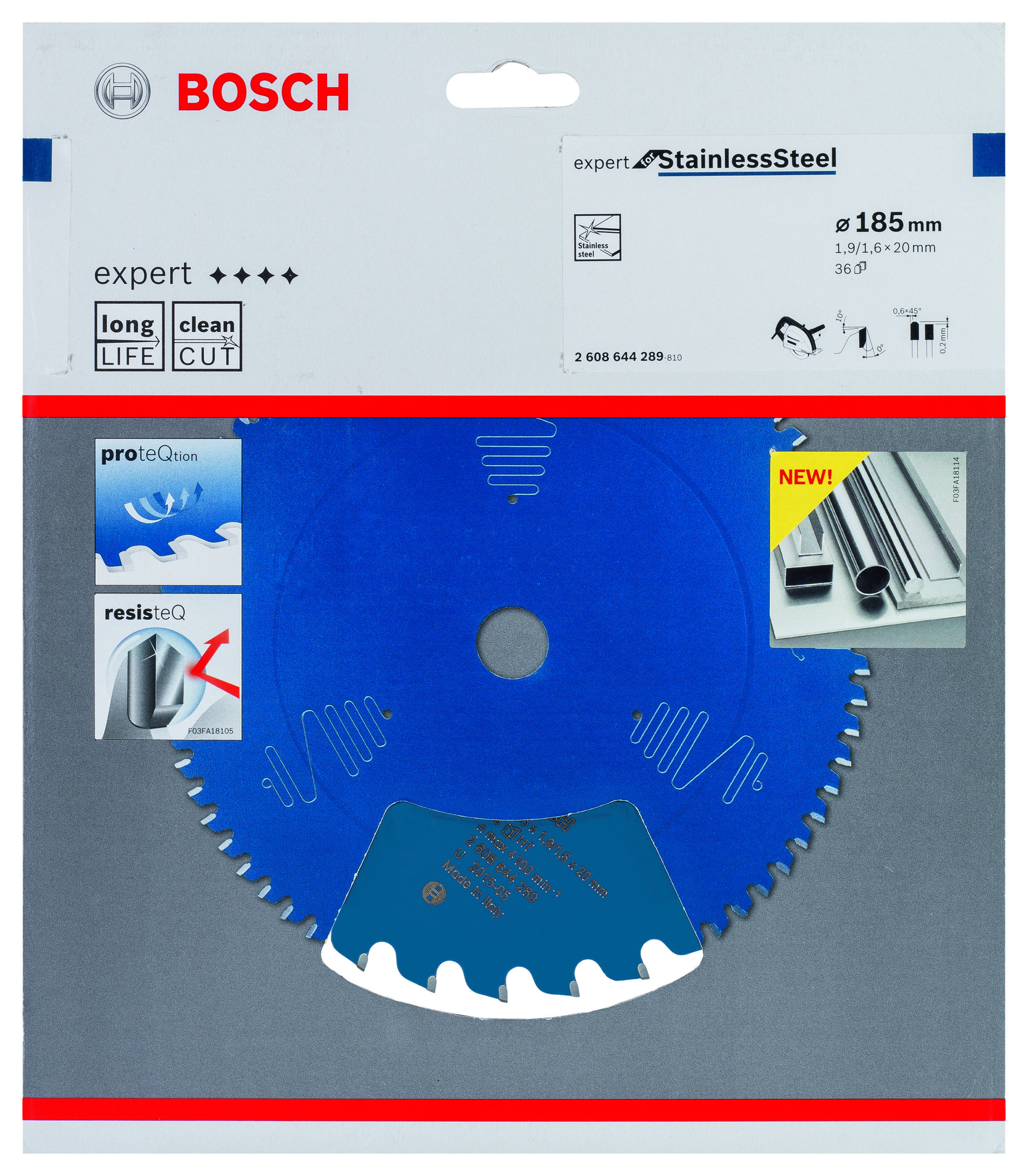 Bosch EXSST Daire Test. Bıç.185*20 36 mm D E