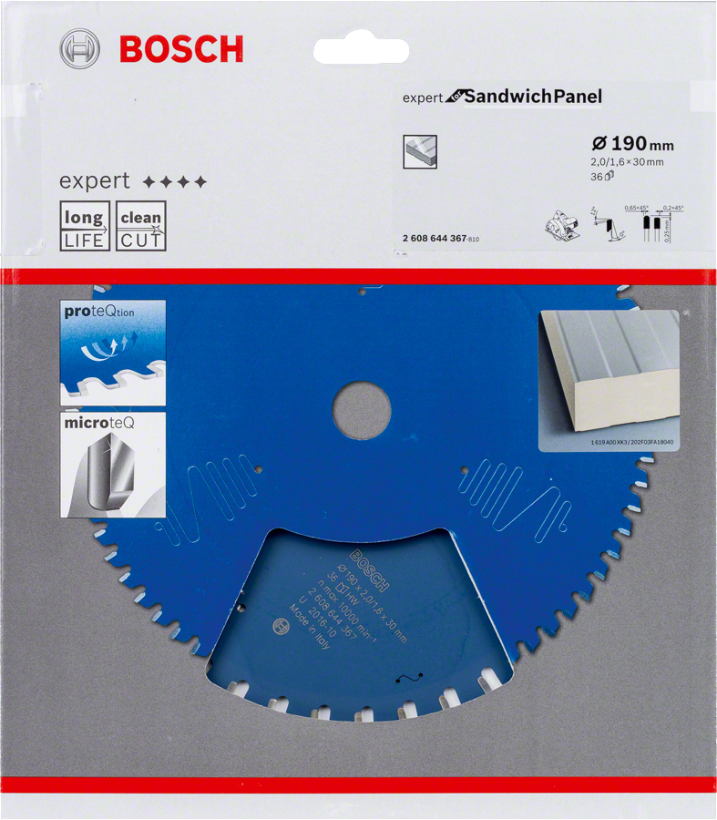 Bosch EXSP Daire Test. Bıç. 190*30 36 D E