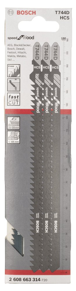 Bosch Dekupaj Bıçağı SpeedforWood T744D 3 lü