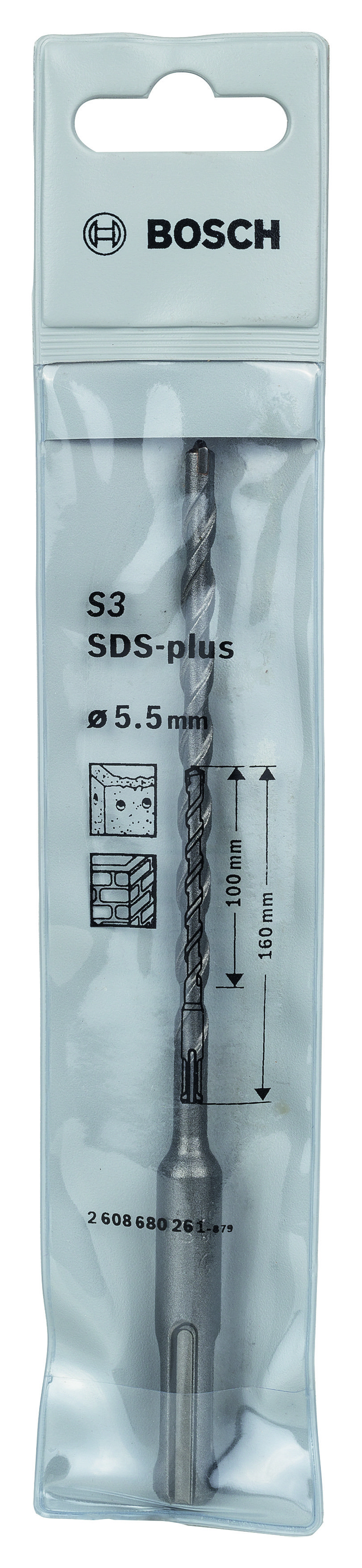 Bosch SDS-Plus-1 K-Delici Ucu 5.5*160 mm 1 li