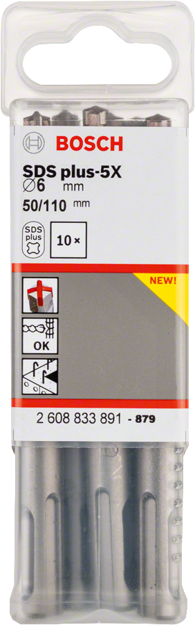 Bosch PRO SDS-Plus-5X K-Delici Ucu 6*110 mm 10 lu