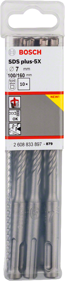 Bosch PRO SDS-Plus-5X K-Delici Ucu 7*160 mm 10 lu