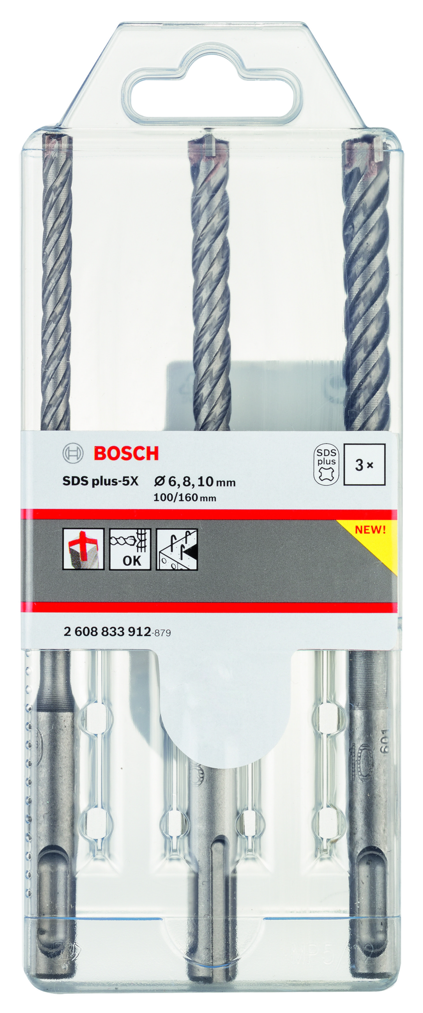 Bosch PRO SDS-Plus-5X K-Delici Uç 3lü Set Ø6-10