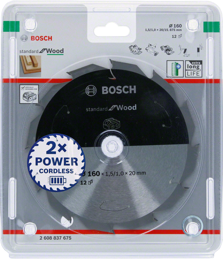 Bosch PRO Wood Daire Test. Bıç. 160*20 mm 12 D E/C