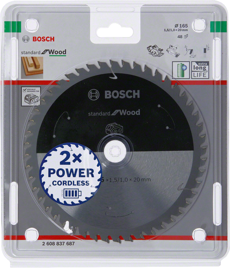 Bosch PRO Wood Daire Test. Bıç. 165*20 mm 48 D E/C
