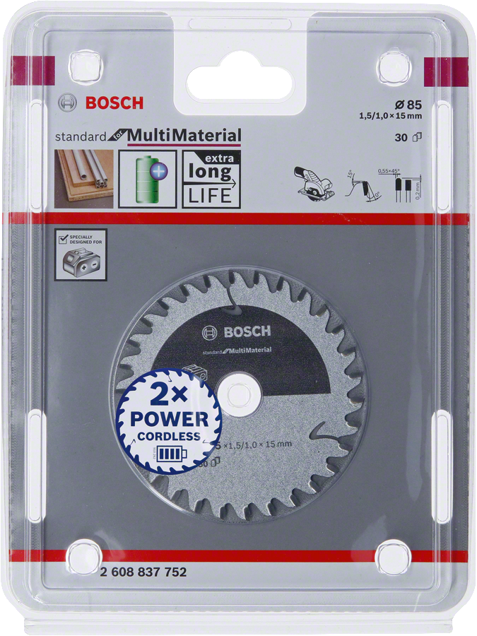 Bosch PRO MM Daire Test. Bıç. 85*15 mm 30 D E/C
