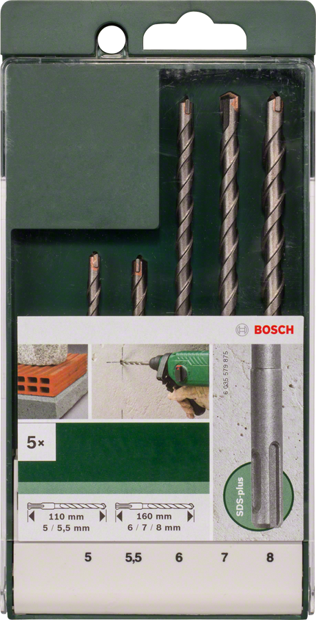 Bosch DIY SDS-Plus K-Delici Uç 5 li Set Ø5-8