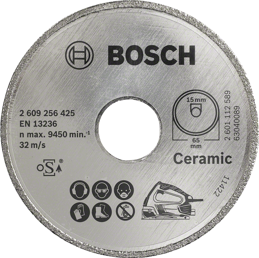 Bosch Elmas Kesme Disk PKS16-Ceramic 65x15mm