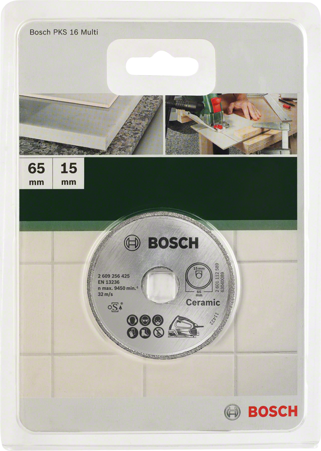 Bosch Elmas Kesme Disk PKS16-Ceramic 65x15mm