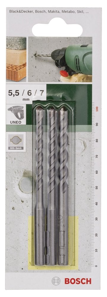 Bosch SDS-Q Beton Matkap Uç Set 5,5-6-7mm