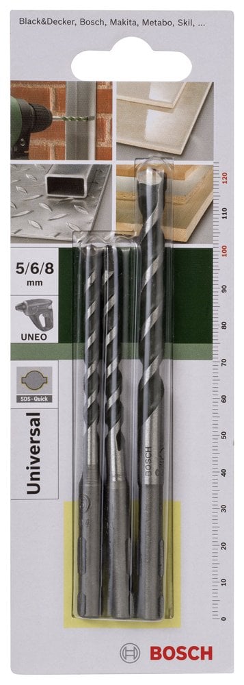 Bosch SDS-Q Çok Amaçlı Matkap Uç Set 5-6-8mm